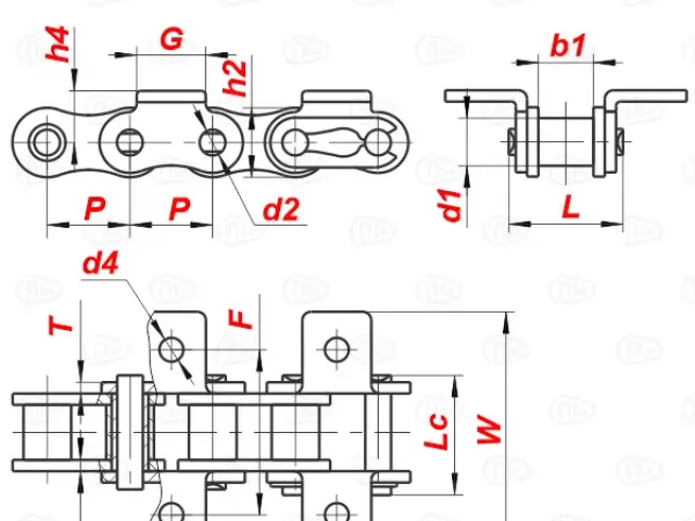 Цепь 80 с прикреплением K1