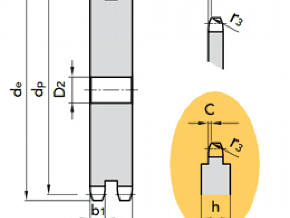 Звездочка цепи 08A-2 (1/2"x5/16") под расточку