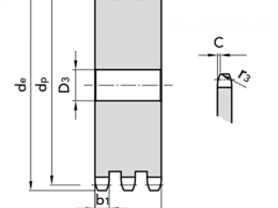 Звездочка цепи 10B-3 (5/8"x3/8") под расточку