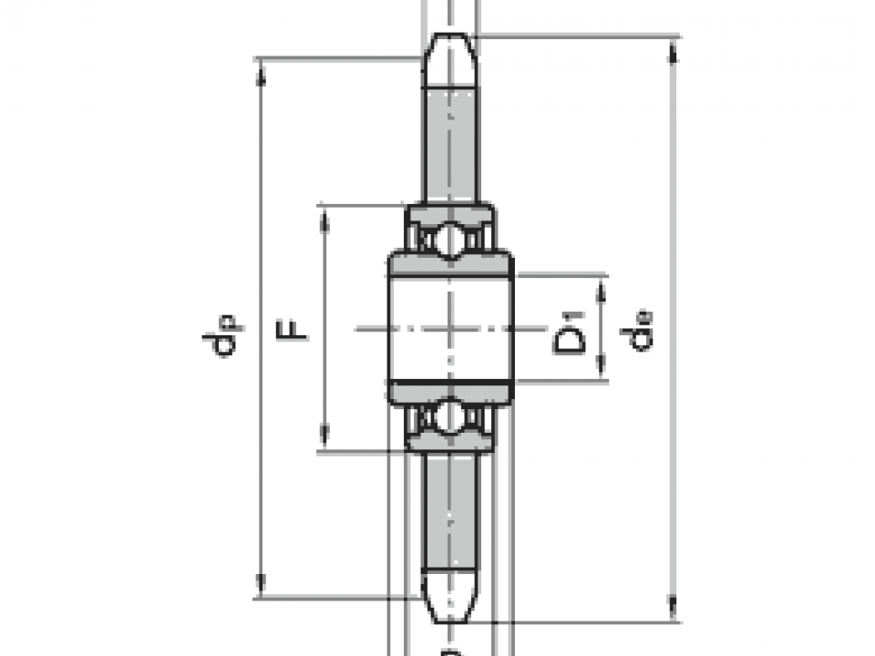 Натяжная промежуточная звездочка цепи 12B-1 (3/4"x7/16") с подшипником